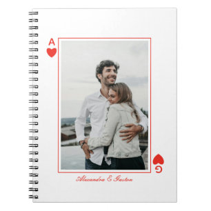 photo playing cards heart love ace simple notebook