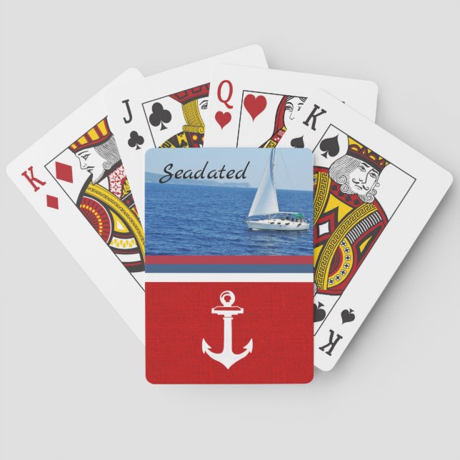 Photo playing Cards personalized with your Boat's (Back)