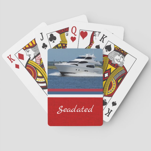 Photo playing Cards personalized with your Boat's (Back)