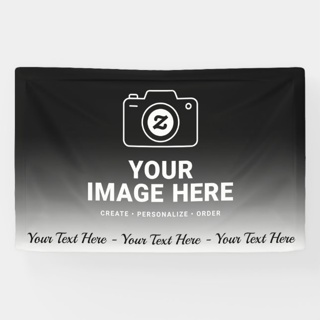 Photo Plus Custom Message Banner (Horizontal)