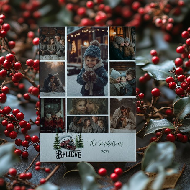 Photo Polar Express Christmas Holiday Card (Creator Uploaded)