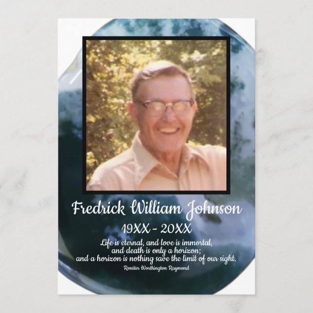 Photo Polished Blue White Rock Background Quote   Program (Front)