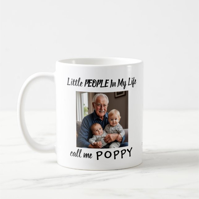 Photo Poppy/ Gramps PERSONNALISER Mug (Gauche)