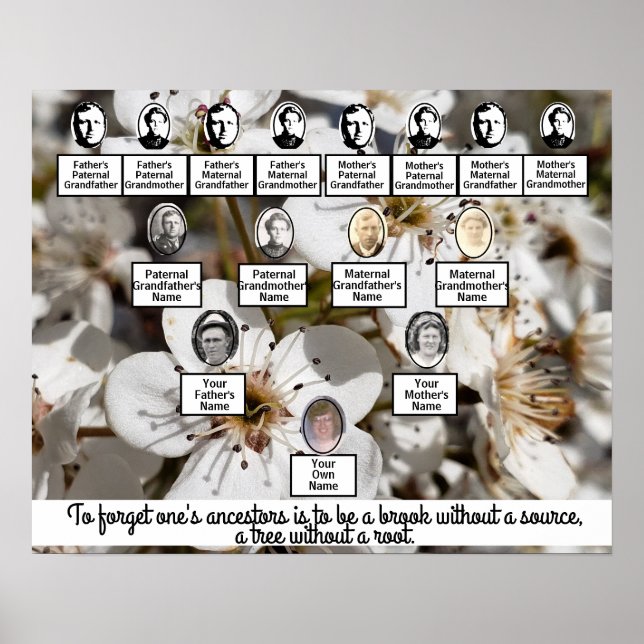 Photo Poster de l'arbre généalogique de la famille (Devant)