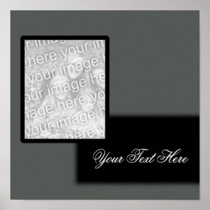 Photo Poster gris/noir