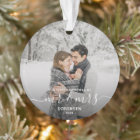 Photo Premier Noël Marié Script Blanc