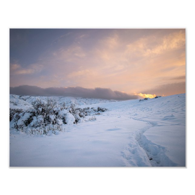 Photo Print/Casper Mountain Seasons/Winter Sunset Print (Front)