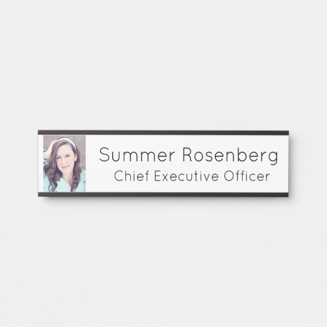 Photo Professional Office Name Plate Door Sign (Front)