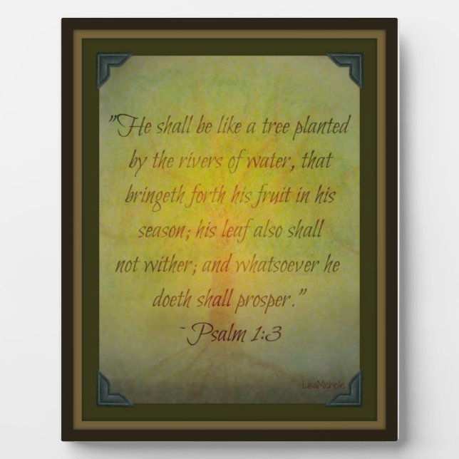 Photo Psalm 1:3 Scripture Plaque (Devant)