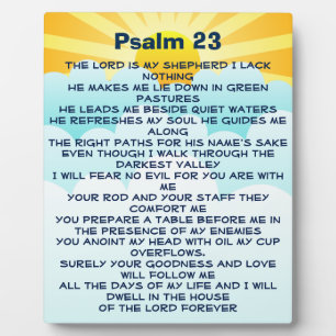 Photo Psalm 23 plaque