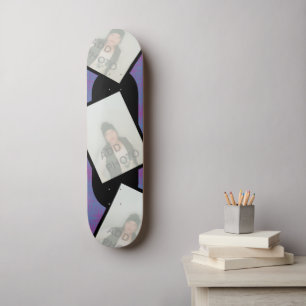 Photo Purple Pink Black Skateboard