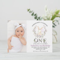 Photo Purple Wildflower Some Bunny 1st Birthday