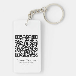 Photo QR code Business Company Keychain