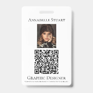 Photo QR code Business Company Large Badge