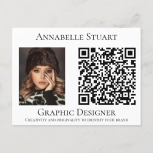 Photo QR code Business Company Large Postcard
