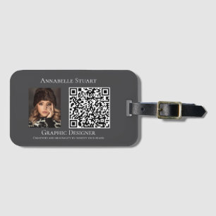 Photo QR code Business Company Luggage Tag