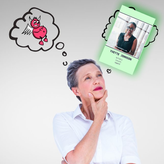 Photo Qr Code Logo Professional Mint Green Business Card (Photo Qr Code Logo Professional Mint Green Business Card)