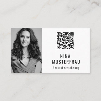 Photo QR Code Modèle Carte de visite