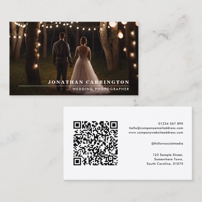 Photo QR Code Photographer Business Card (Front/Back)