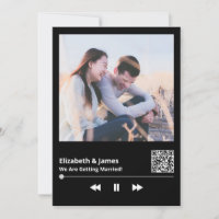 Photo QR Code Unique Wedding Invitation