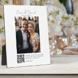 Photo QR Code Wedding Plaque<br><div class="desc">Welcome Plaque with Couple's Name and Wedding Date, Including QR Code for Photo Gallery Celebrate your love and greet your guests in style with our customized welcome plaque ! This minimal plaque is not only an elegant decoration for your wedding, but also an interactive keepsake that engages your guests. So...</div>