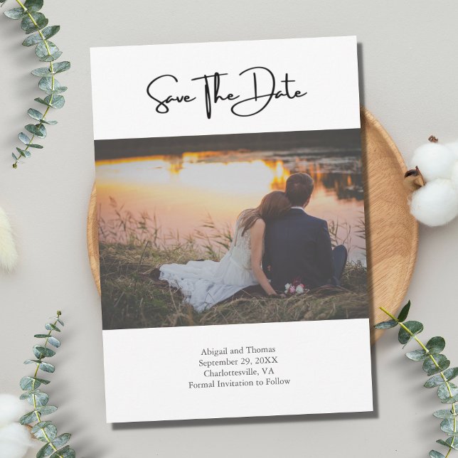 Photo QR code Wedding Website Modern Trendy  Save The Date (Creator Uploaded)