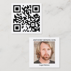Photo qr photo or logo business card