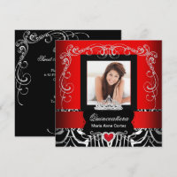 Photo Quinceanera 15th Birthday Red Zebra