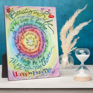 Photo Rainbow Beauty in Life Cancer Poem Plaque cadeau
