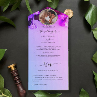 Photo Rainbow Mariage All In One Invitation