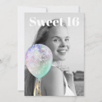* PHOTO Rainbow Sweet 16 Balloon AP29 Birthday