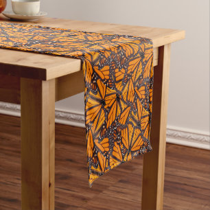 Photo Realistic Monarch Butterflies Short Table Runner