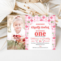 Photo Red Quelqu'un Cherry Sweet Invitation Annive