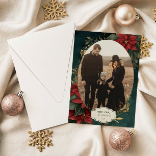 Photo Regal Emerald Holiday Card