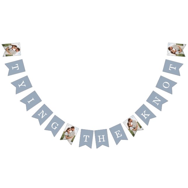 Photo Rehearsal Dinner Dusty Blue Bunting Flags (All)