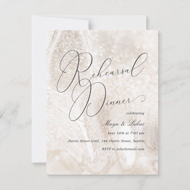 Photo Rehearsal Dinner Invitation (Back)