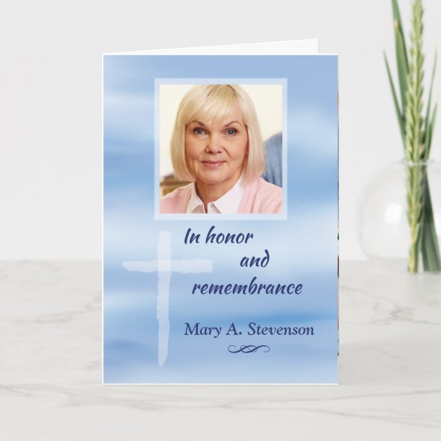 Photo Religious Sympathy Customizable Name with Bl Card (Front)