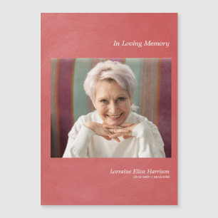 Photo Remembering Light Red Faux Metallic Effect