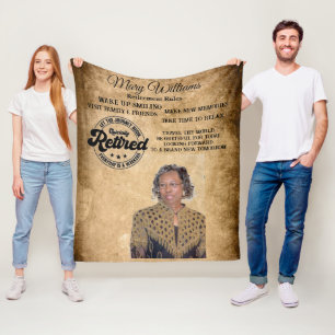 Photo Retirement Fleece Blanket