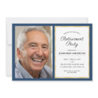 Photo Retirement Party | Navy Blue and Gold