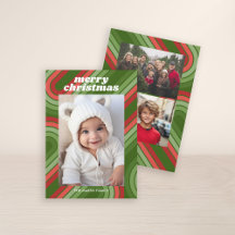 Photo Retro Stripes - Red Green Funky