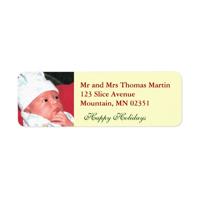 Photo Return Address Label (Front)