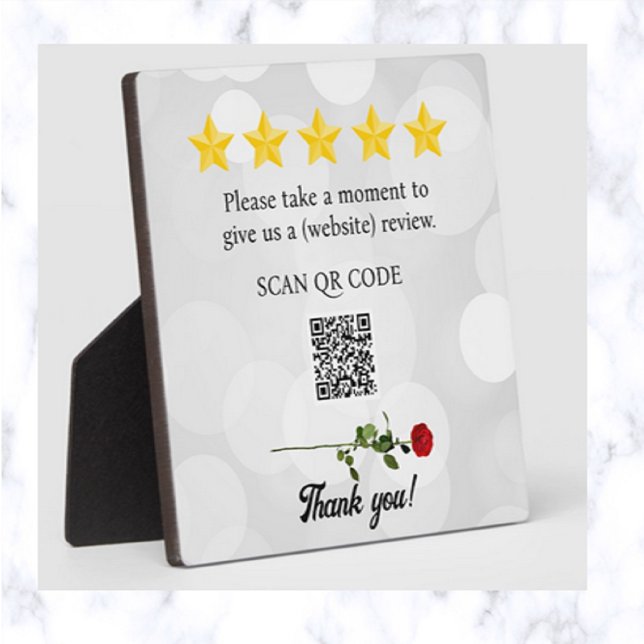 Photo Révision du code QR modifiable et Plaque Rose (Créateur téléchargé)