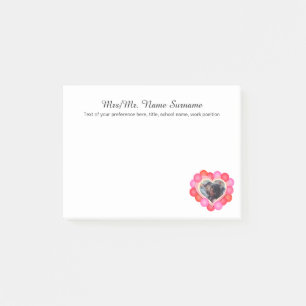 Photo Romantic Custom Text Post-it Notes