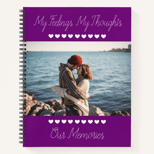 Photo Romantic Diary, Thoughts & Memories Notebook (Front)
