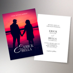 Photo Romantic shilouette wedding  Invitation