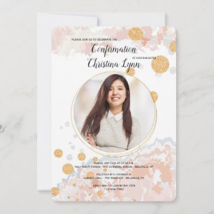 Photo rose fidèle Invitation religieuse