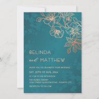 Photo Rose Gold Teal Wedding