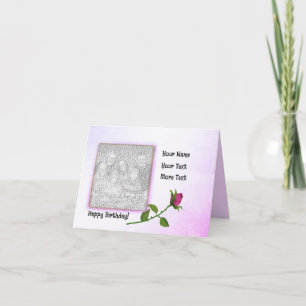 Photo Rosebud Carte d'anniversaire