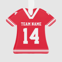 Photo rouge du maillot de football personnalisé